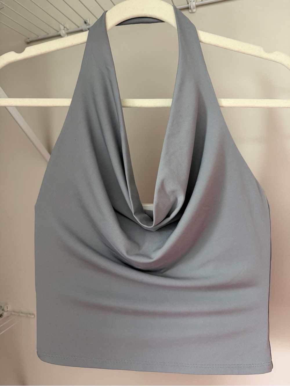 Abercrombie & Fitch Gray Backless Halter Cowl Tank